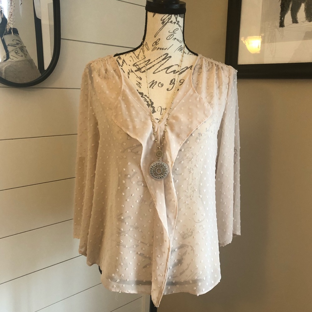 Vintage Ann Taylor ruffle nubby top